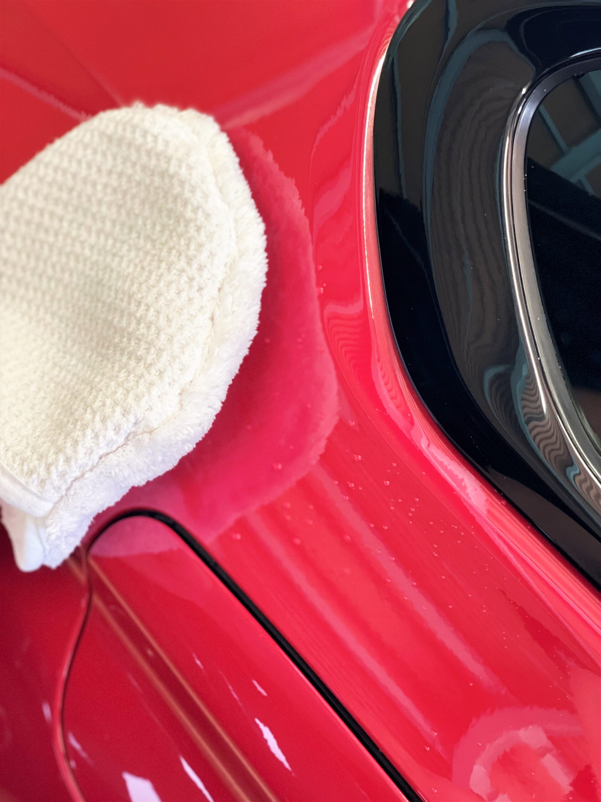 マイクロファイバーマッドネス Microfiber Madness Drying Diamond での拭き上げ
