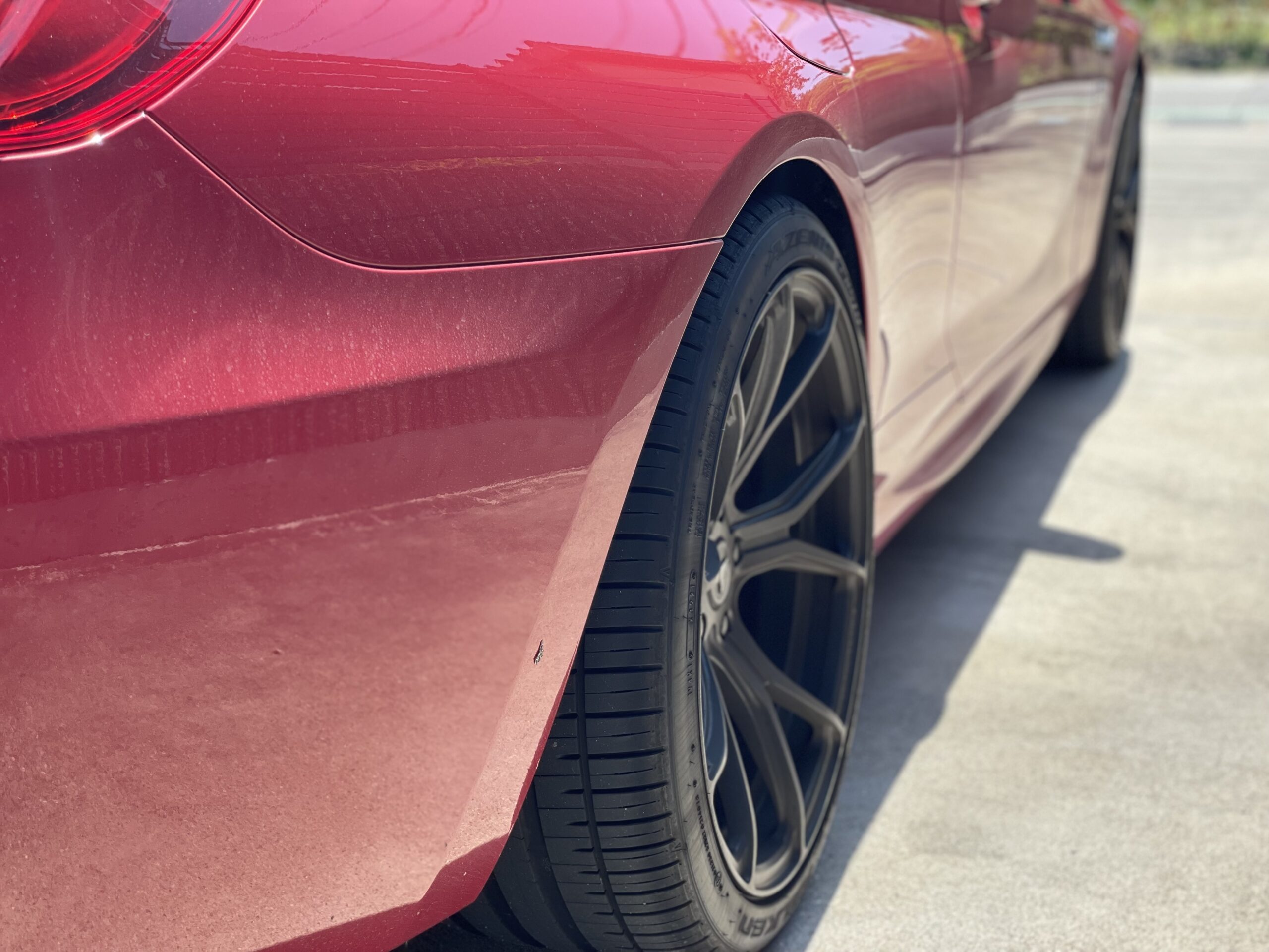 洗車前のBMW F13 650i フロントサイドの汚れ