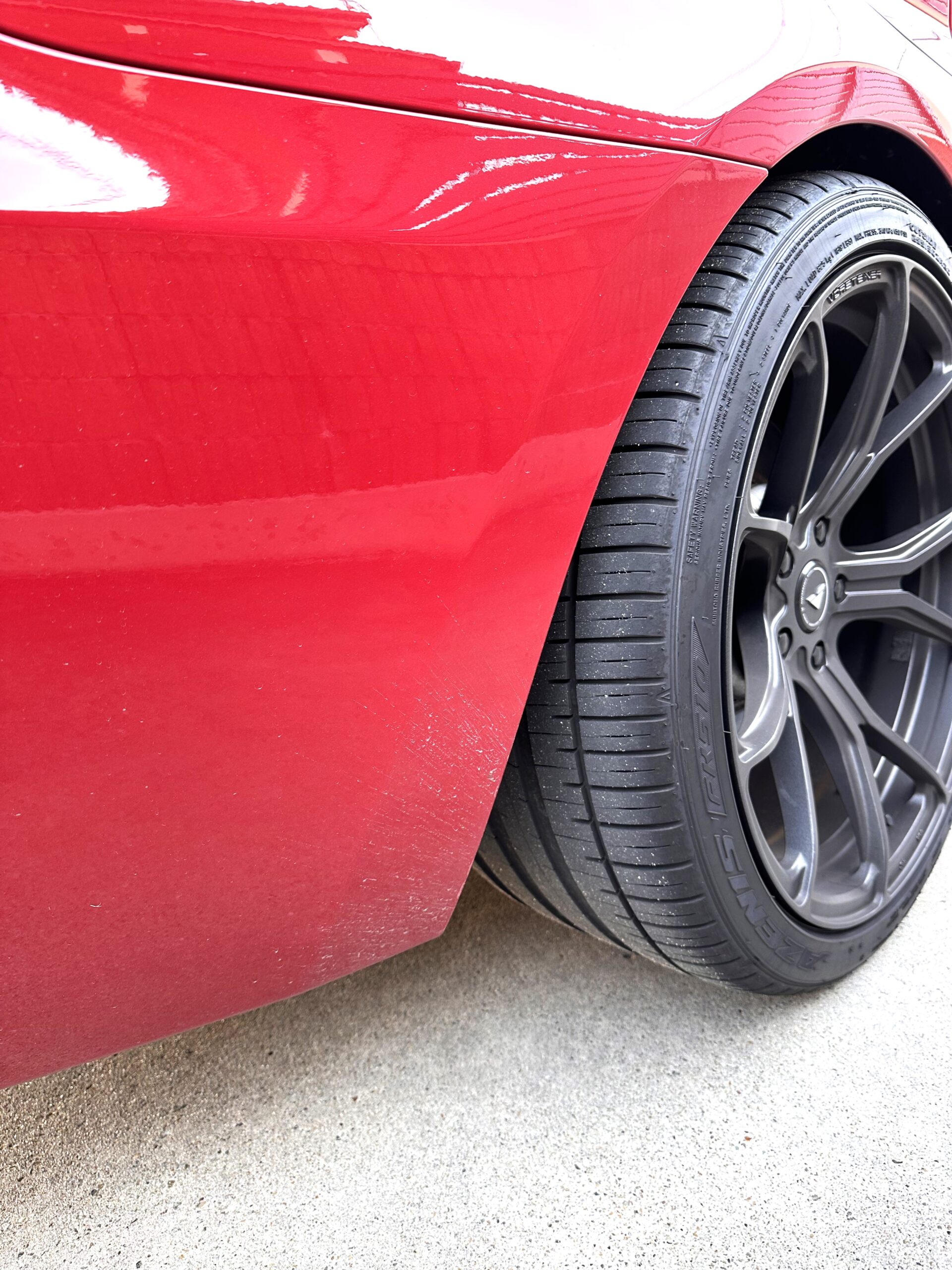 洗車前のBMW F13 650Iのボディサイド
