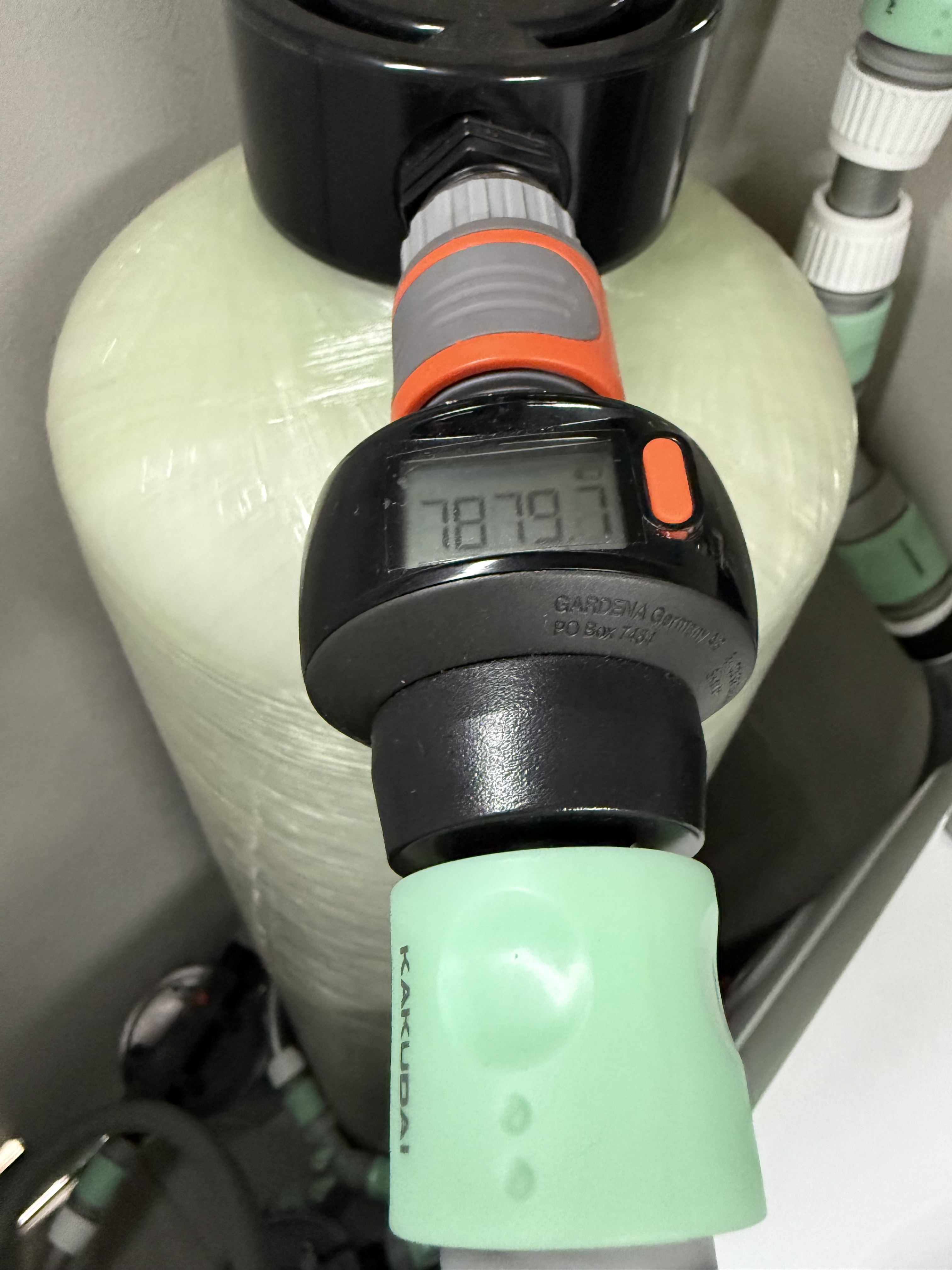 純水器メーター 今回の使用量確認