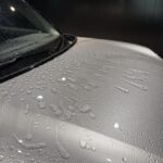 純水器で拭き上げなし洗車、ボディに水滴が残った状態